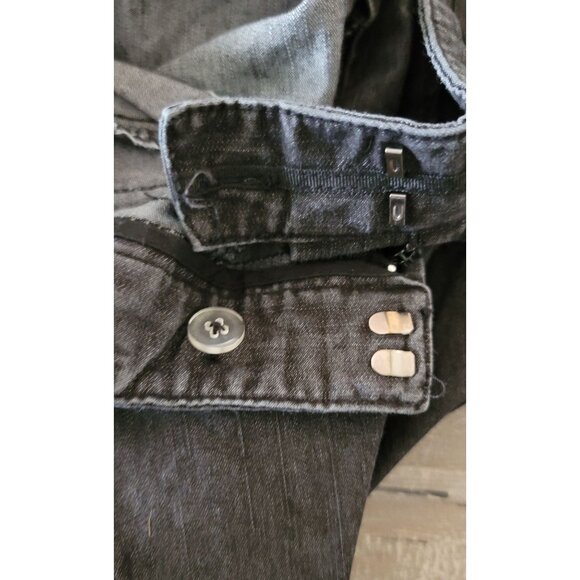 Larry Levine Women's Black Denim Pants Size 10 - Picture 4 of 8